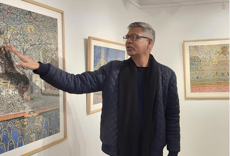 ‘Mithila Cosmos VII: Journey of a Pilgrim’ solo art show opens at Siddhartha Art Gallery