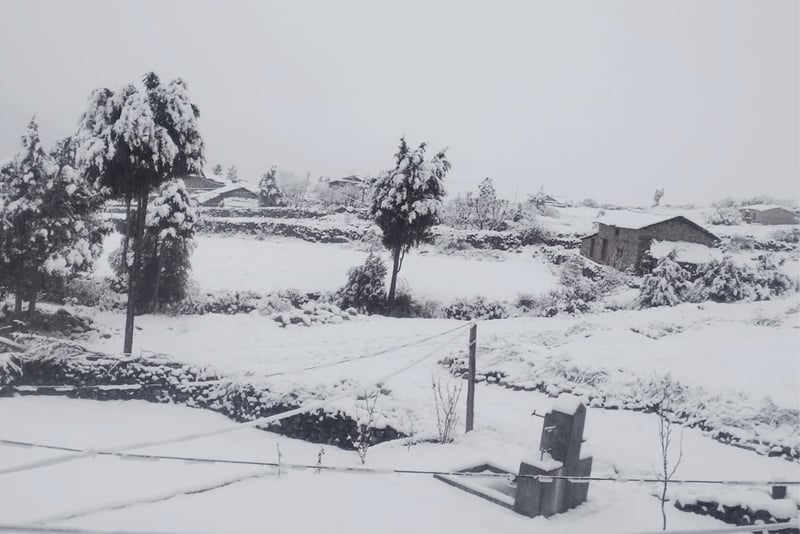 Snowfall occurs in Baitadi and Baglung districts