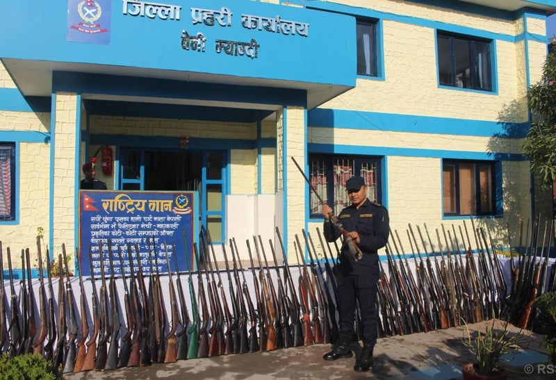 115 illegal arms confiscated in Myagdi in a month