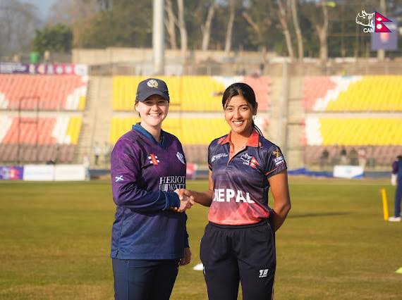 ICC Women’s T20 World Cup Global Qualifier: Nepal fielding against Scotland