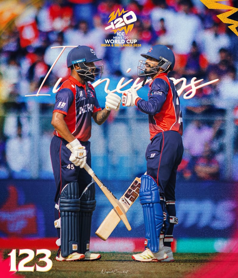 Nepal set 124-run target for Italy in T20 World Cup clash