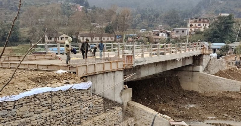 Motorable bridge constructed six months before deadline