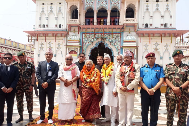 PM Karki visits Janaki Temple, pays homage
