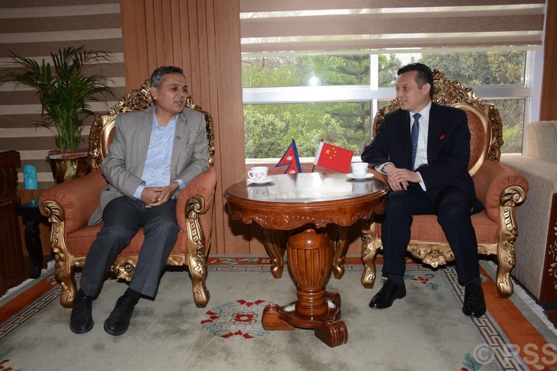 Chinese Envoy Zhang calls on Minister Aryal