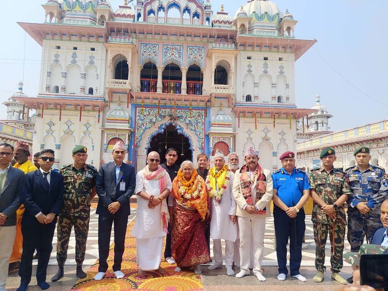 PM Karki visits Janaki Temple, pays homage