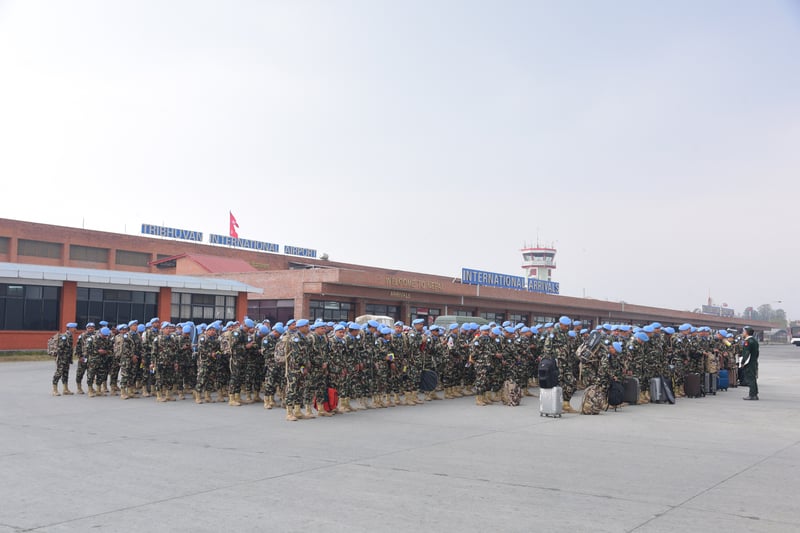 लेवननमा तैनाथ नेपाली शान्ति सैनिकहरूको अदलीबदली