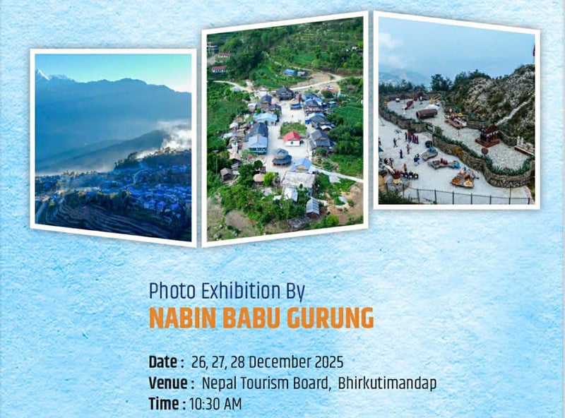 नवीनबाबु गुरूङको ड्रोन फोटो प्रदर्शनी हुँदै