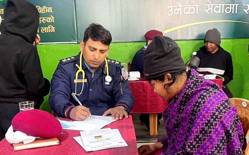 ६० जनाको निःशुल्क स्वास्थ्य परीक्षण