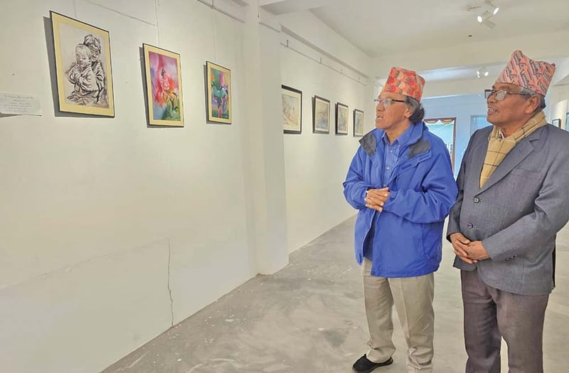 पानी रङका रोज्जा कला प्रदर्शन