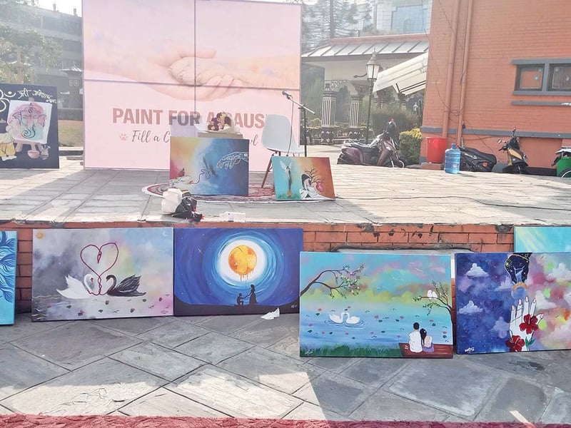 सामुदायिक कुकुरको सहयोगका लागि एकदिने चित्रकला