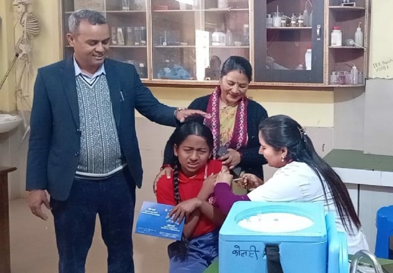 किशोरीलाई एचपिभी खोप लगाउन सुरु