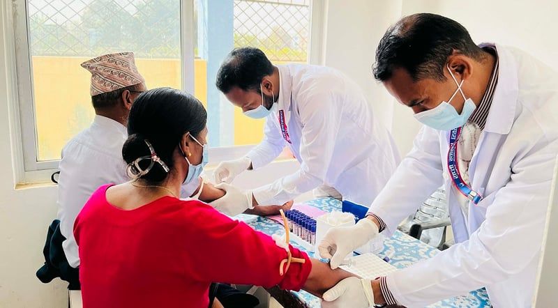 दाङमा ५६३ जनाको सिकलसेल परीक्षण