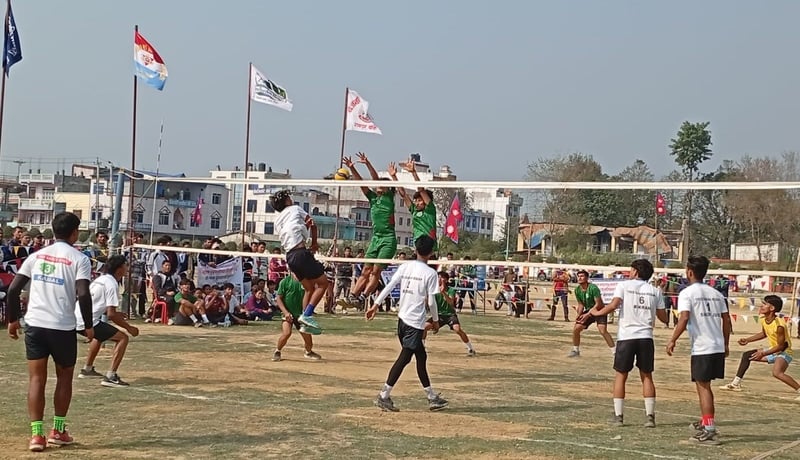 कोहलपुरमा जिल्लास्तरीय पुरुष भलिबल प्रतियोगिता