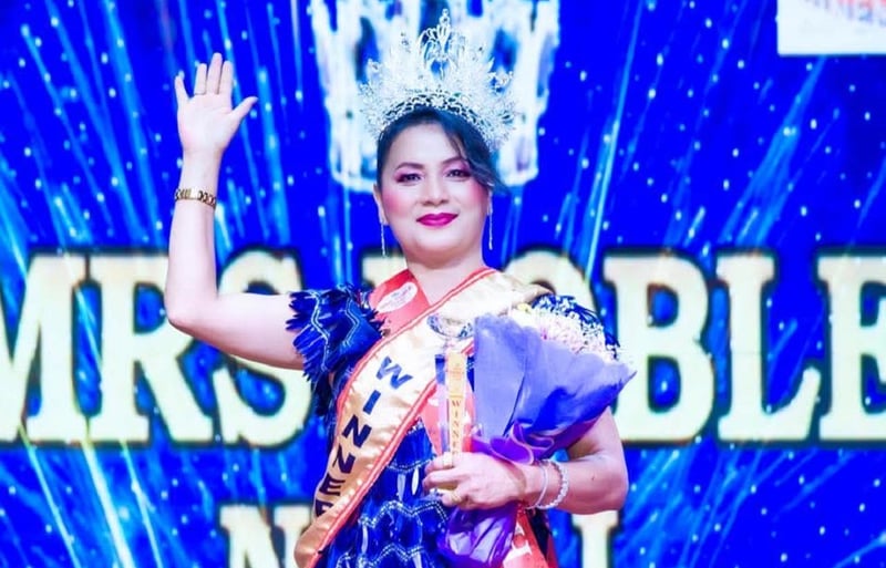 मिसेस नोबेल नेपाल २०२६ को ताज शुभेच्छालाई