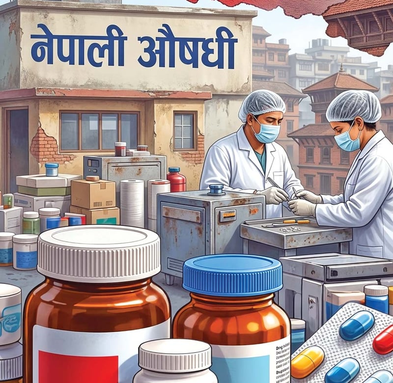 औषधी उद्योगको बजार हिस्सा खुम्चँदै