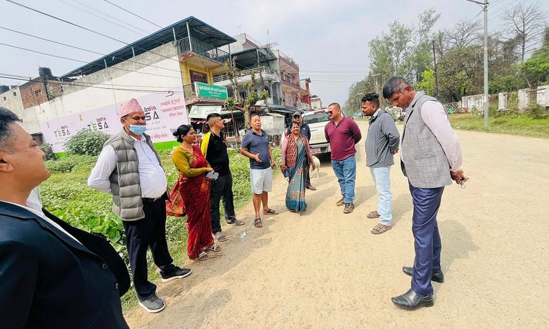 सुनवलमा तीन करोडको लागतमा सडक स्तरोन्नति कार्य सुरु