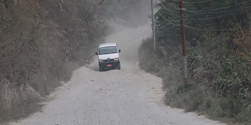 म्याग्दीको रणवाङ–दरवाङ खण्डको सडक अलपत्र