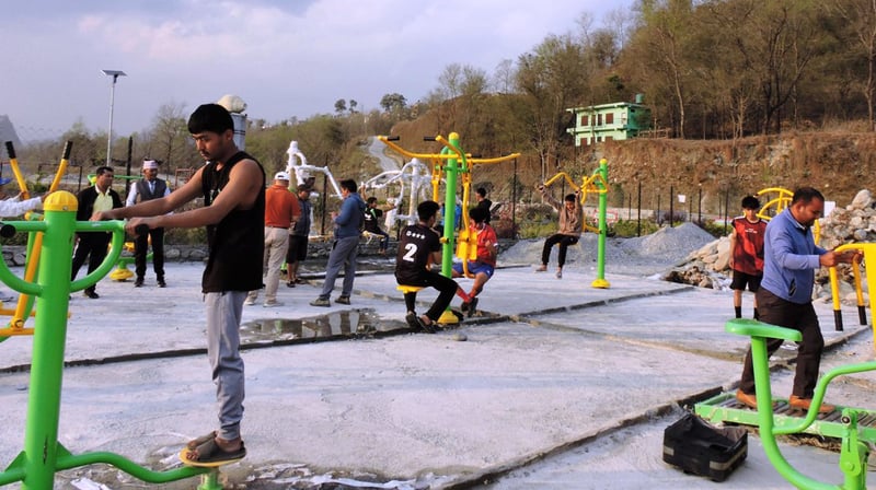 लुम्बिनी प्रदेश सरकारद्वारा १५ वटा खुला व्यायामशाला निर्माण