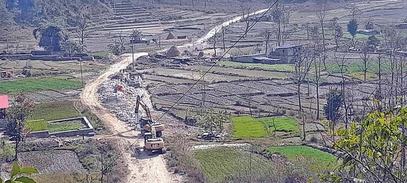 फलेवास–अर्मादी सडकको स्तरोन्नति काम सुरु