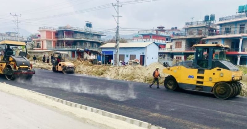 पृथ्वी राजमार्ग अन्तर्गत नागढुंगा-मलेखु सडक विस्तार कार्य तीव्र