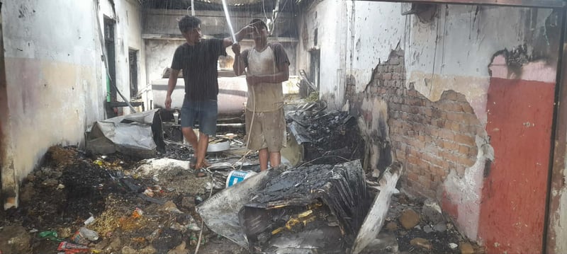 डेरी उद्योगमा आगलागी हुँदा झण्डै एक करोडको क्षति