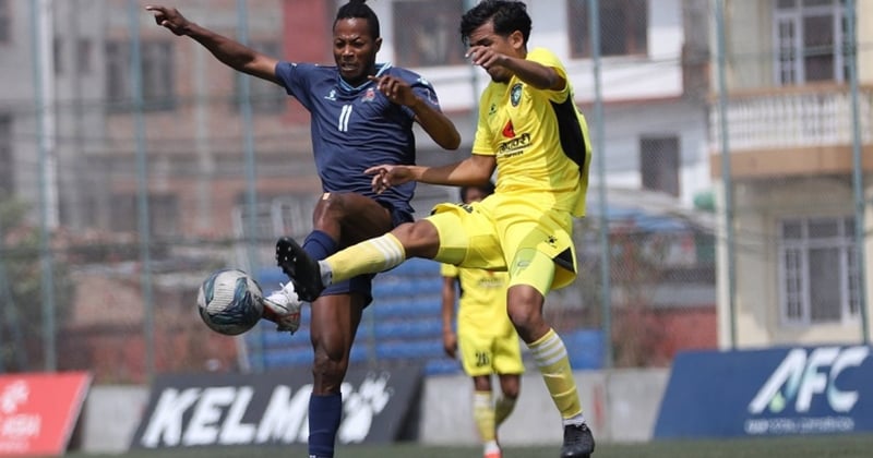 राष्ट्रिय लिग फुटबलमा जनजागृति र सातदोबाटोबीचकाे खेल बराबरीमा