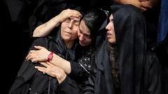 इरानको विद्यालयमा मारिएका विद्यार्थी र कर्मचारीको अन्तिम संस्कार