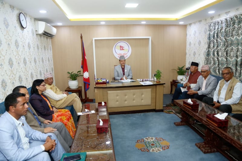 प्रतिपक्षी दलका नेताहरू र सभामुख अर्यालबीच भेटवार्ता