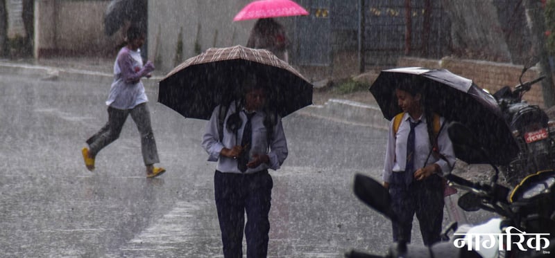आज यी क्षेत्रमा मेघगर्जन, चट्याङ र हुरीबताससहित वर्षाको सम्भावना