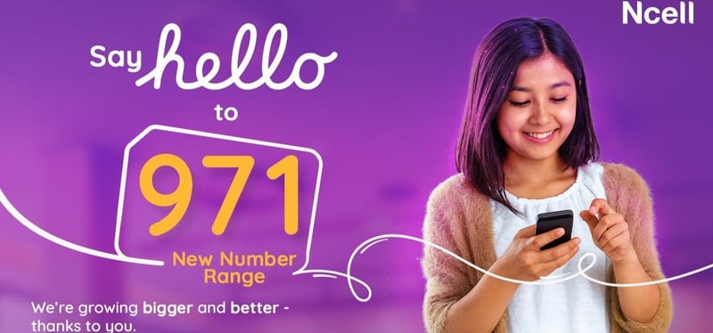 एनसेलद्वारा नयाँ ९७१ नम्बर रेन्जको मोबाइल नम्बर वितरण सुरु