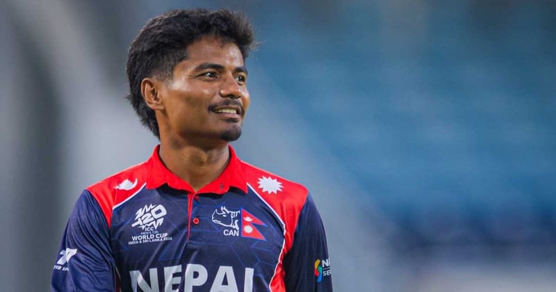 नेपाललाई तेस्रो झट्का: कप्तान रोहित १६ रनमा आउट