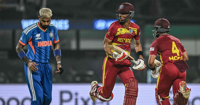 वेस्टइन्डिजले भारतलाई दियो १९६ रनको विशाल लक्ष्य