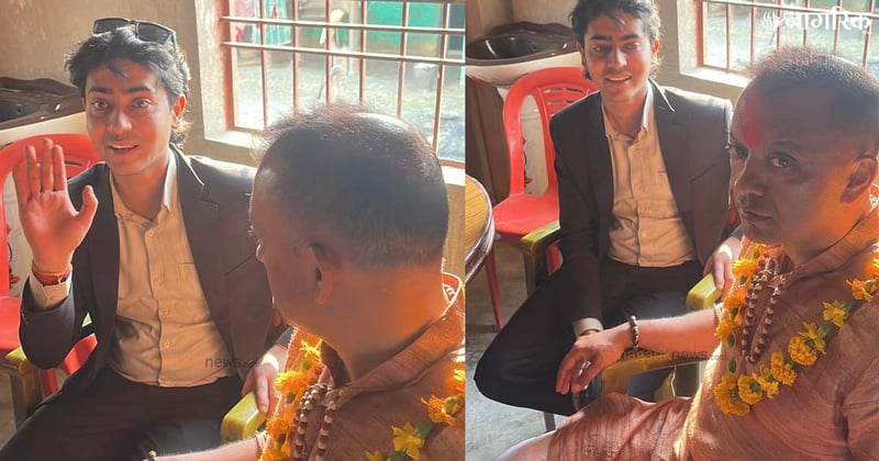 गगनसँग फोटो खिचेर निस्किए मिराज, गरेनन् पार्टी प्रवेश