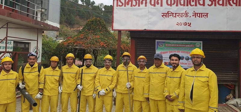 अर्घाखाँचीमा वन डढेलो नियन्त्रण गर्न टोली गठन