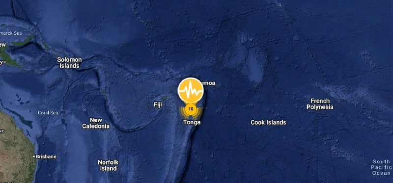 टोङ्गा नजिक ७.६ म्याग्निच्युडको भूकम्प, तटीय क्षेत्र खाली गराउन चेतावनी
