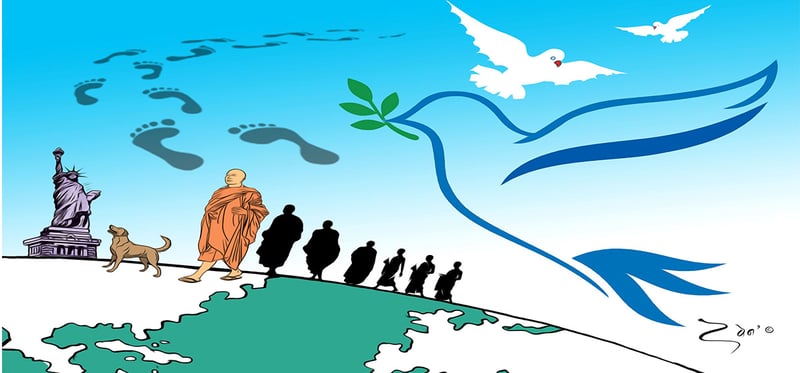 शान्तिका लागि भिक्षुयात्रा