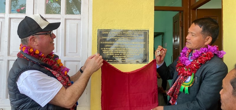 जर्मन विद्यार्थीको सहयोगमा विद्यालय भवन निर्माण