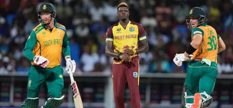 टी-२० विश्वकप : बलियो वेस्ट इन्डिज र दक्षिण अफ्रिका प्रतिस्पर्धा गर्दै
