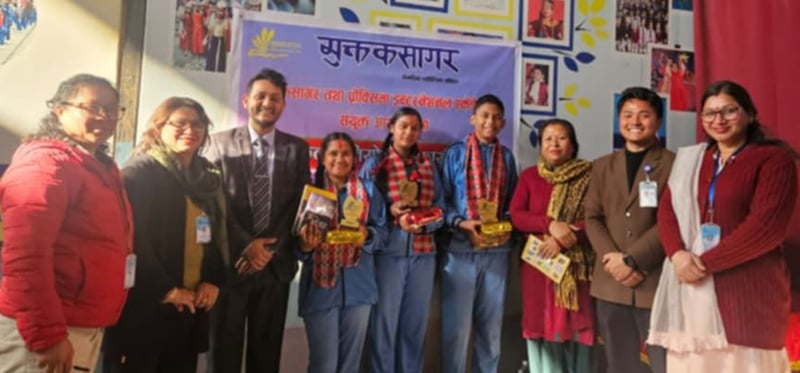 विद्यार्थीहरूबिच मुक्तक लेखन तथा वाचन प्रतियोगिता