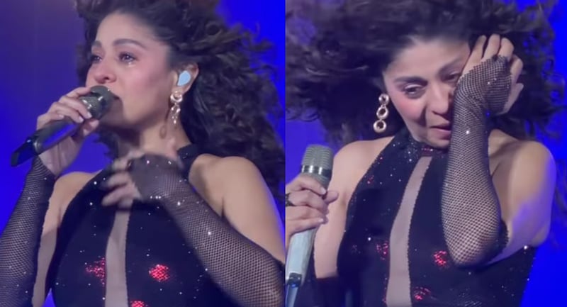 गीत गाउँदा स्टेजमै किन रोइन् सुनिधि ?