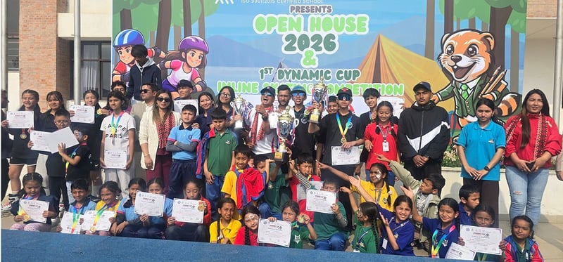 इनलाइन स्केटमा मित्रश्री पहिलो