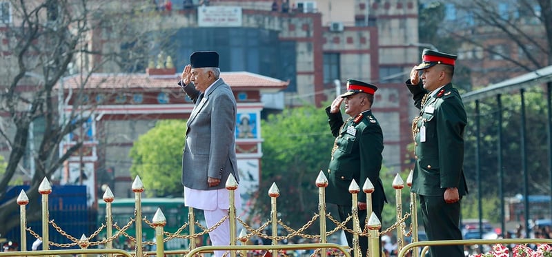 राष्ट्रपति पौडेलद्वारा घोडेजात्रा अवलोकन