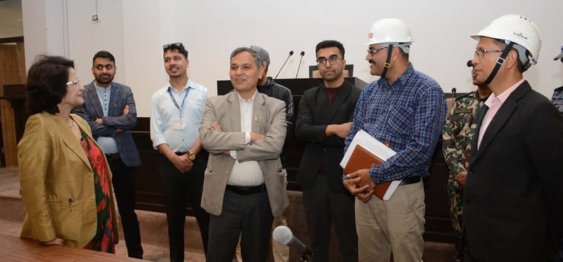 मन्त्रीले गरे नयाँ संसद भवनको स्थलगत अवलोकन