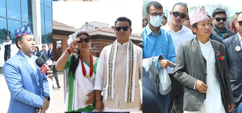 शपथ ग्रहणको लागि संसद् भवन पुग्दै सांसदहरु