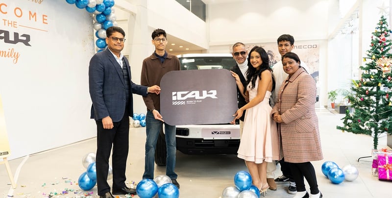 आईकार भी२३ को डेलिभरी सुरु, पहिलो गाडी चर्चित मोडेल तथा इन्फ्लुएन्सर इभा गिरीलाई हस्तान्तरण