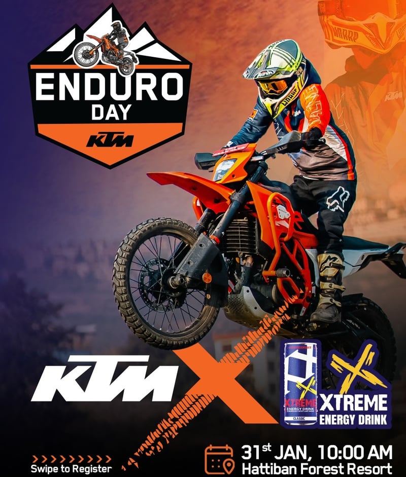 केटिएम नेपाल र एक्सट्रिम इनर्जी ड्रिङ्कको साझेदारीमा ‘केटिएम एक्सट्रिम इन्ड्युरो डे’