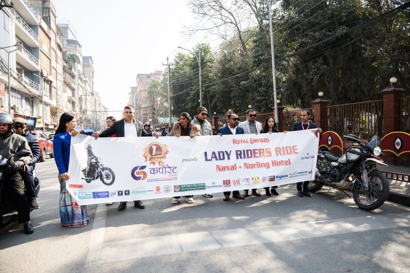 कर्पोरेट समाचारको पहिलो वार्षिकोत्सवमा रोयल इन्फिल्डसँग ‘लेडिज बाइक राइड’ सम्पन्न