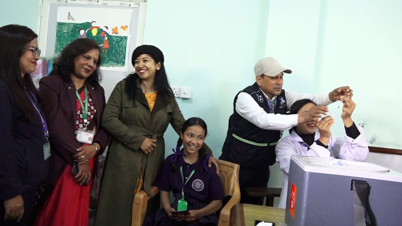 काठमाडौं महानगरको विद्यालय केन्द्रित एचपीभी खोप कार्यक्रम शुरु