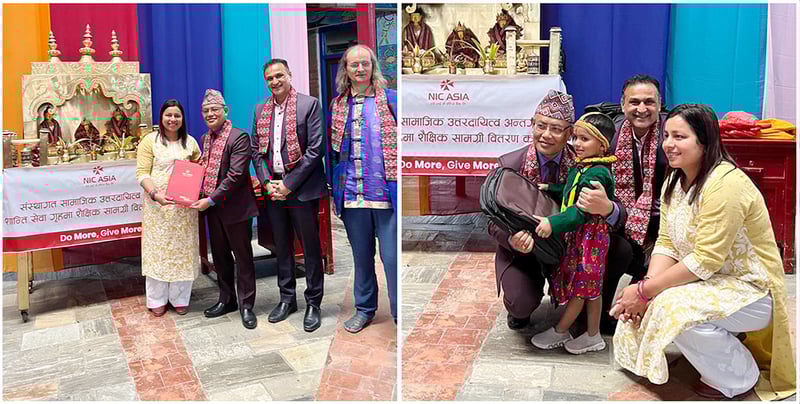 एनआईसी एशिया बैंकद्वारा शान्ति सेवा गृहका १५० भन्दा धेरै विद्यार्थीहरुलाई शैक्षिक सामग्री हस्तान्तरण