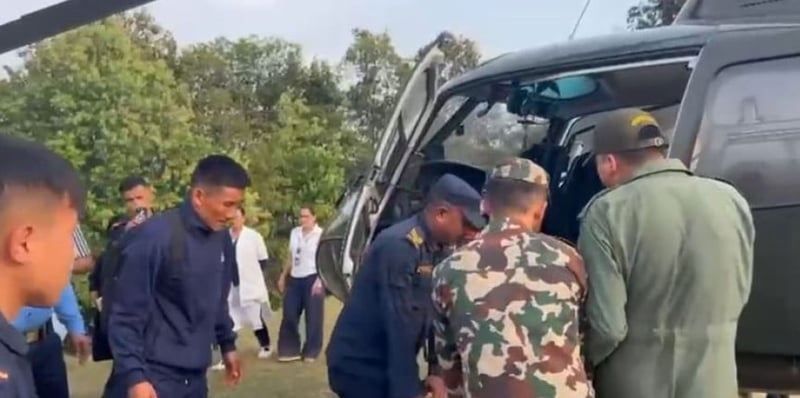 हेलिकोप्टरमार्फत सुत्केरीको उद्धार